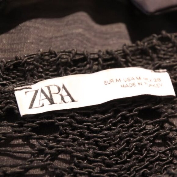 ZARA Open Knit Long Sleeve Light Weight Sweater Size M - Picture 2 of 2